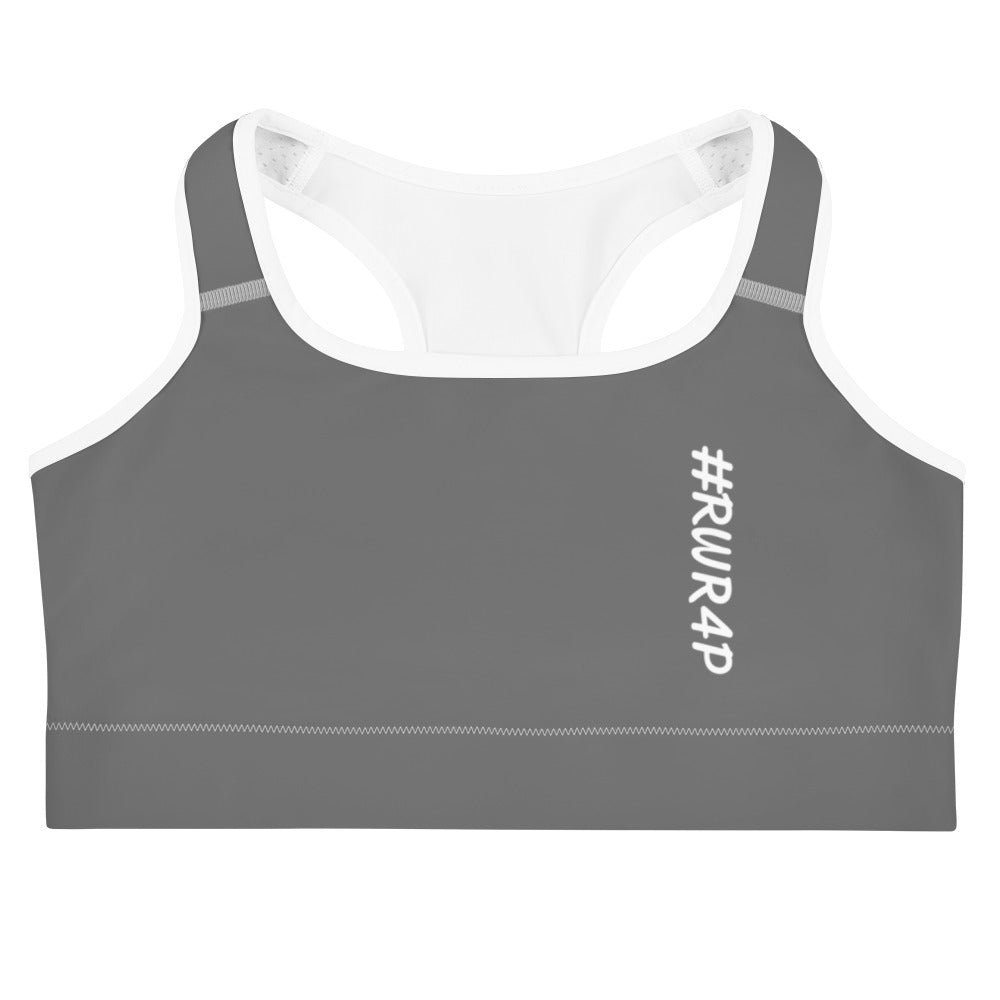 #RWR4P Sports bra (Grey/White Piping)