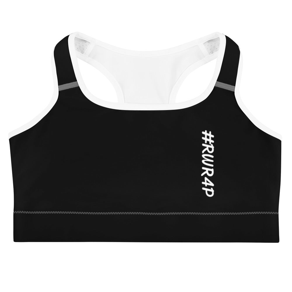 #RWR4P Sports bra (Black/ White or Blk Piping)