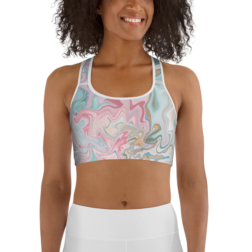 Pastel Paints Sports Bra