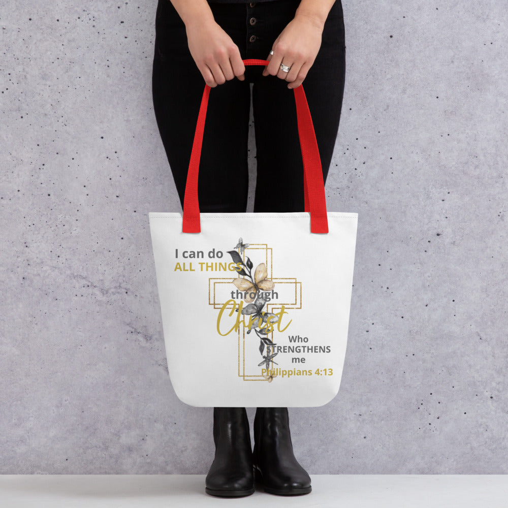 I Can Do All Things Through Christ Phil 4:13 Tote bag
