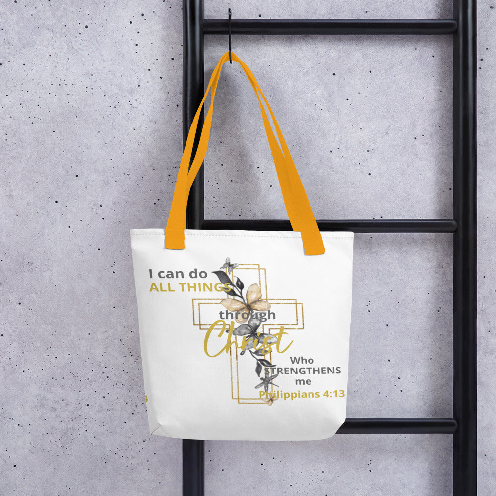 I Can Do All Things Through Christ Phil 4:13 Tote bag