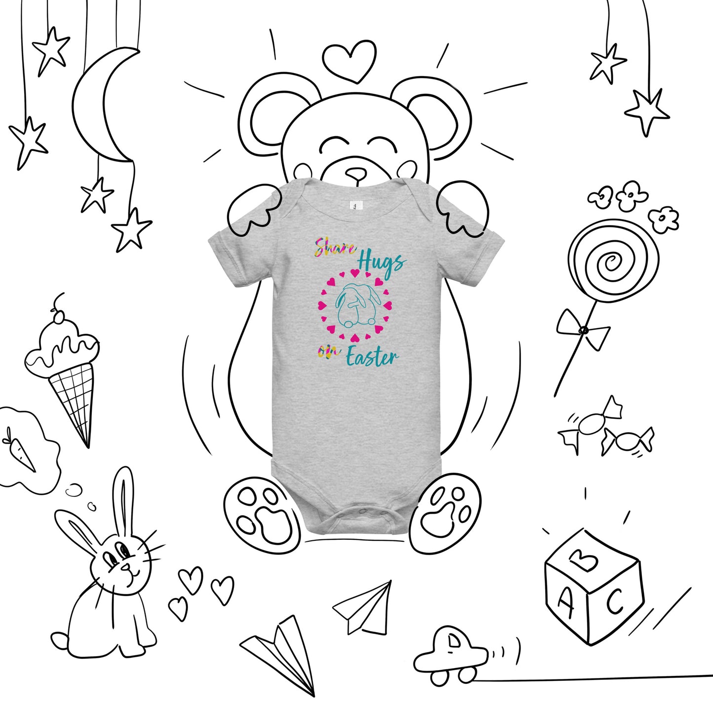 Share Hugs on Easter Baby Onesie
