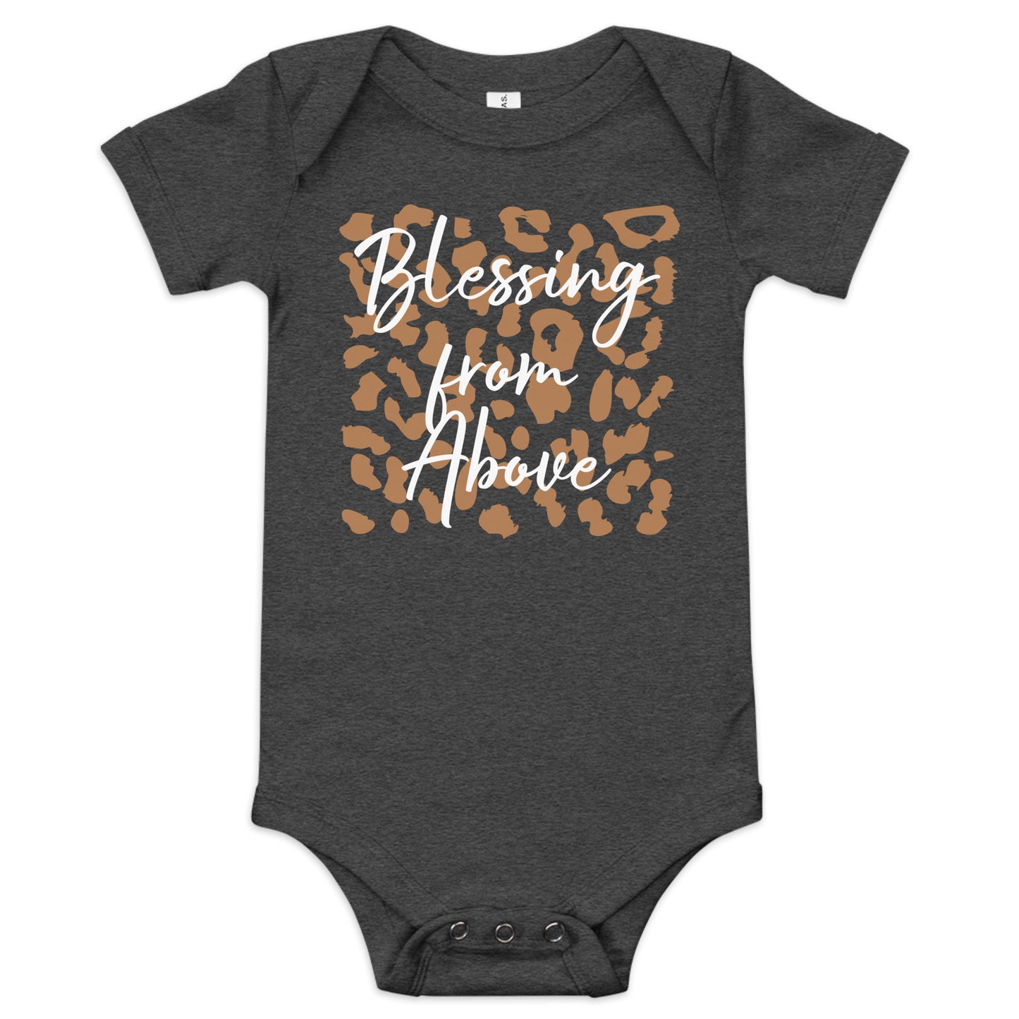 Blessing from Above Leopard Print Baby Onesie