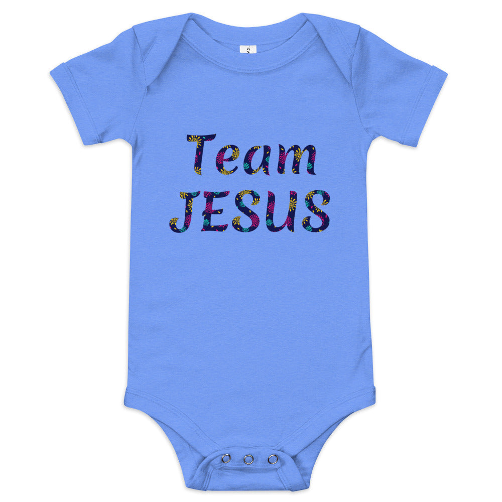 Team Jesus (Colorful Print) Baby short sleeve onesie