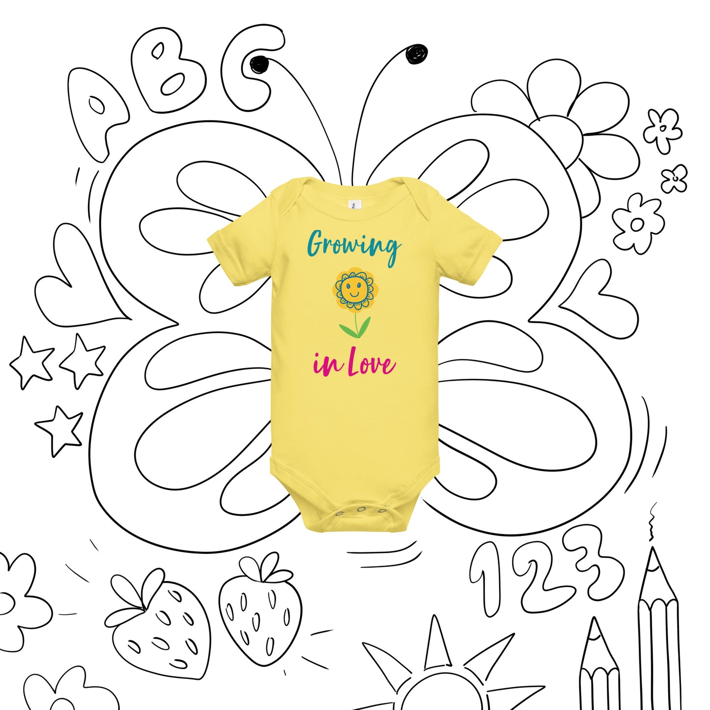 Growing in Love Baby Onesie