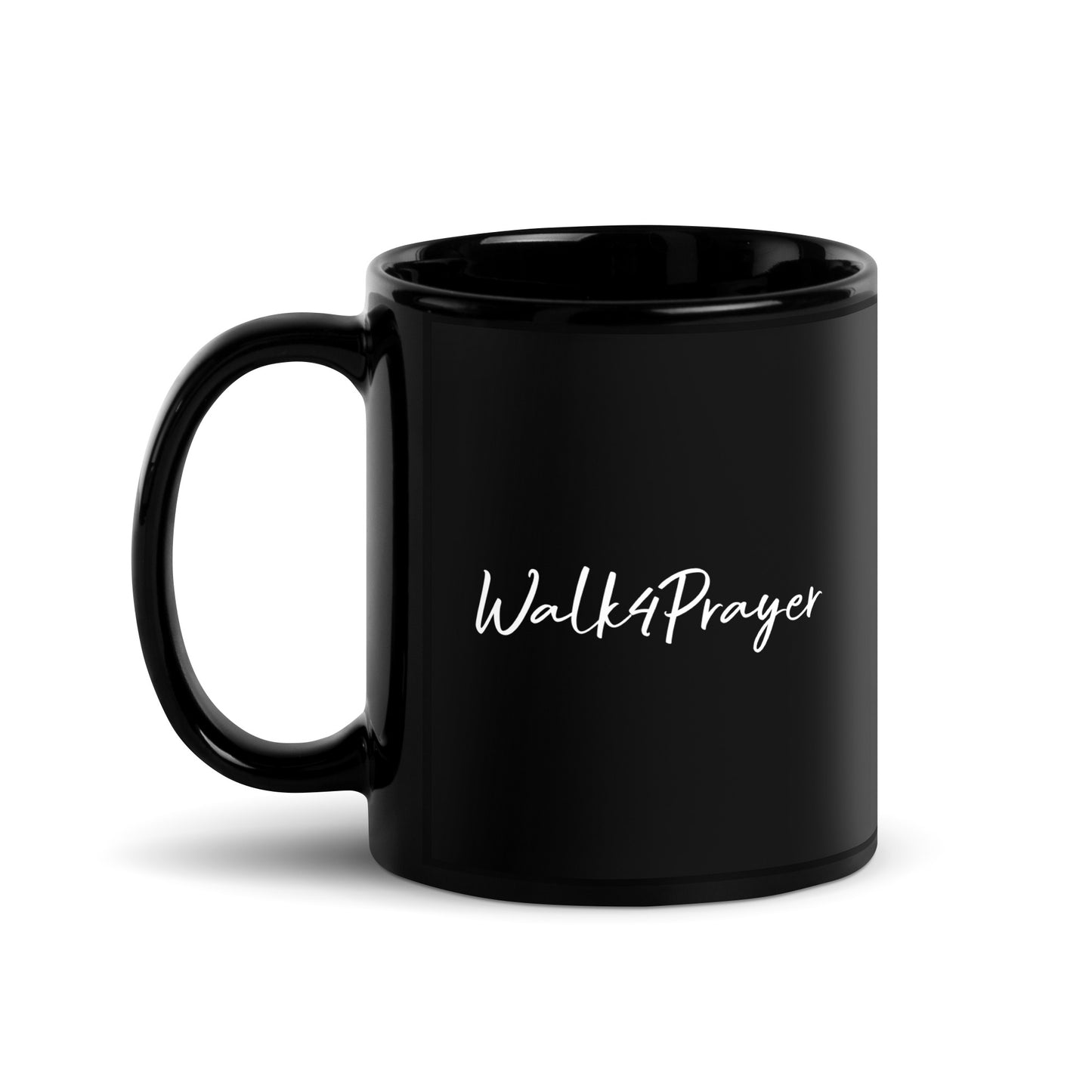Walk4Prayer Black Glossy Mug
