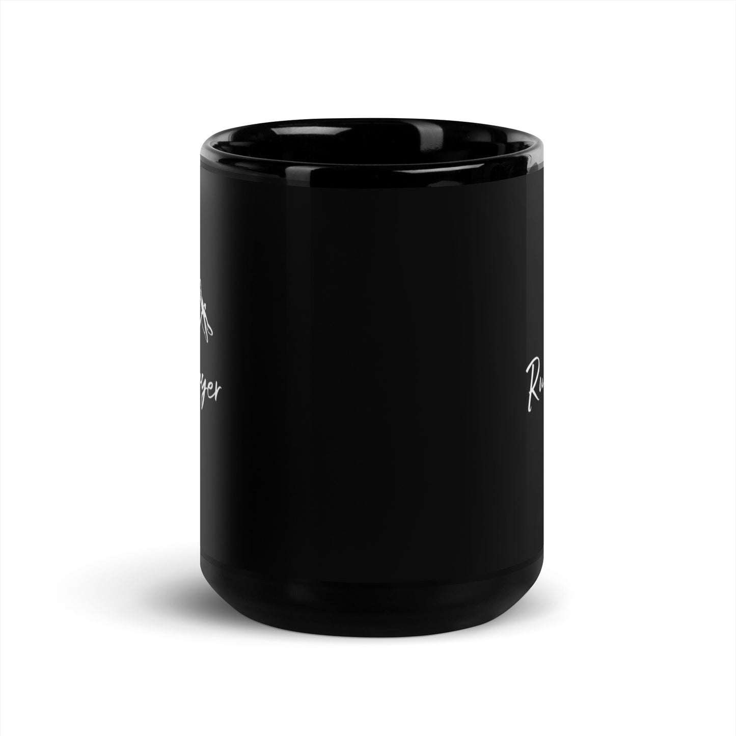 Run4Prayer Heart Path DF Black Glossy Mug