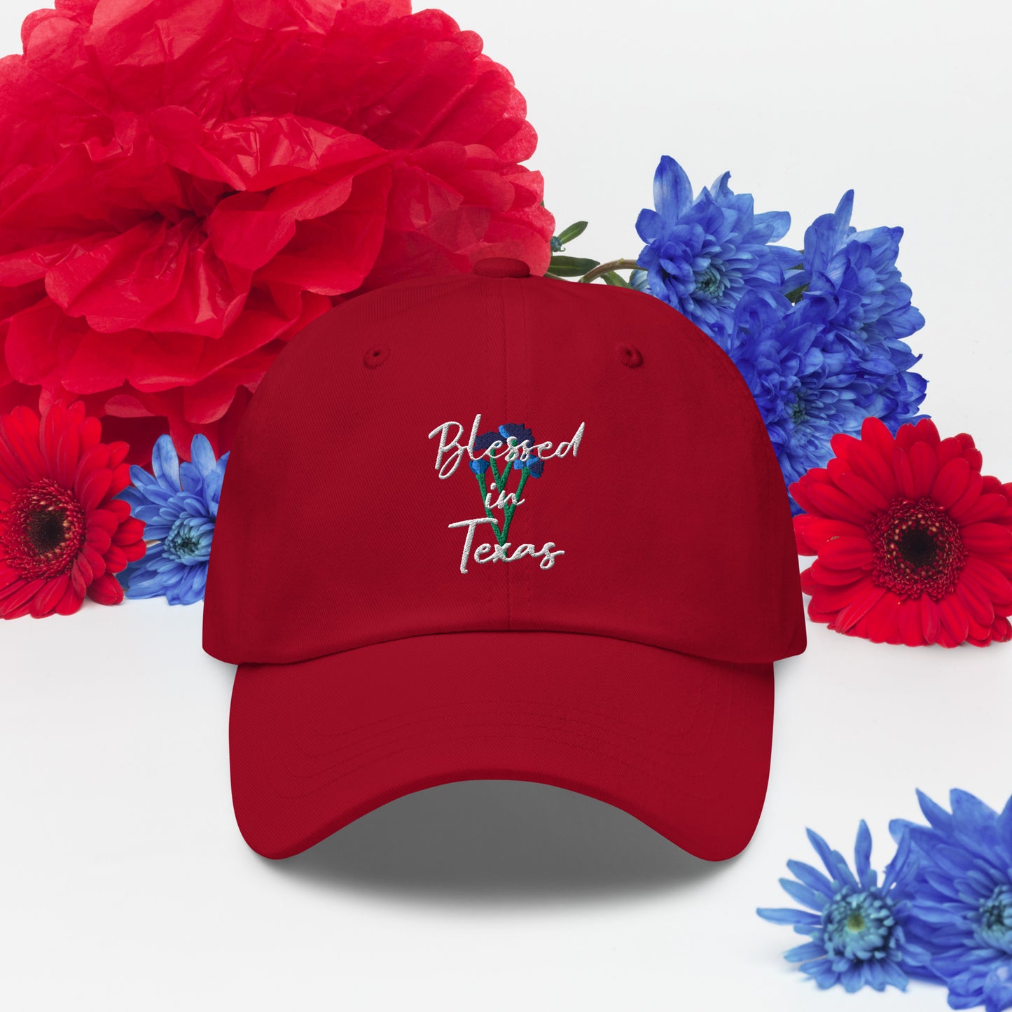Blessed in Texas Blue Floral Hat