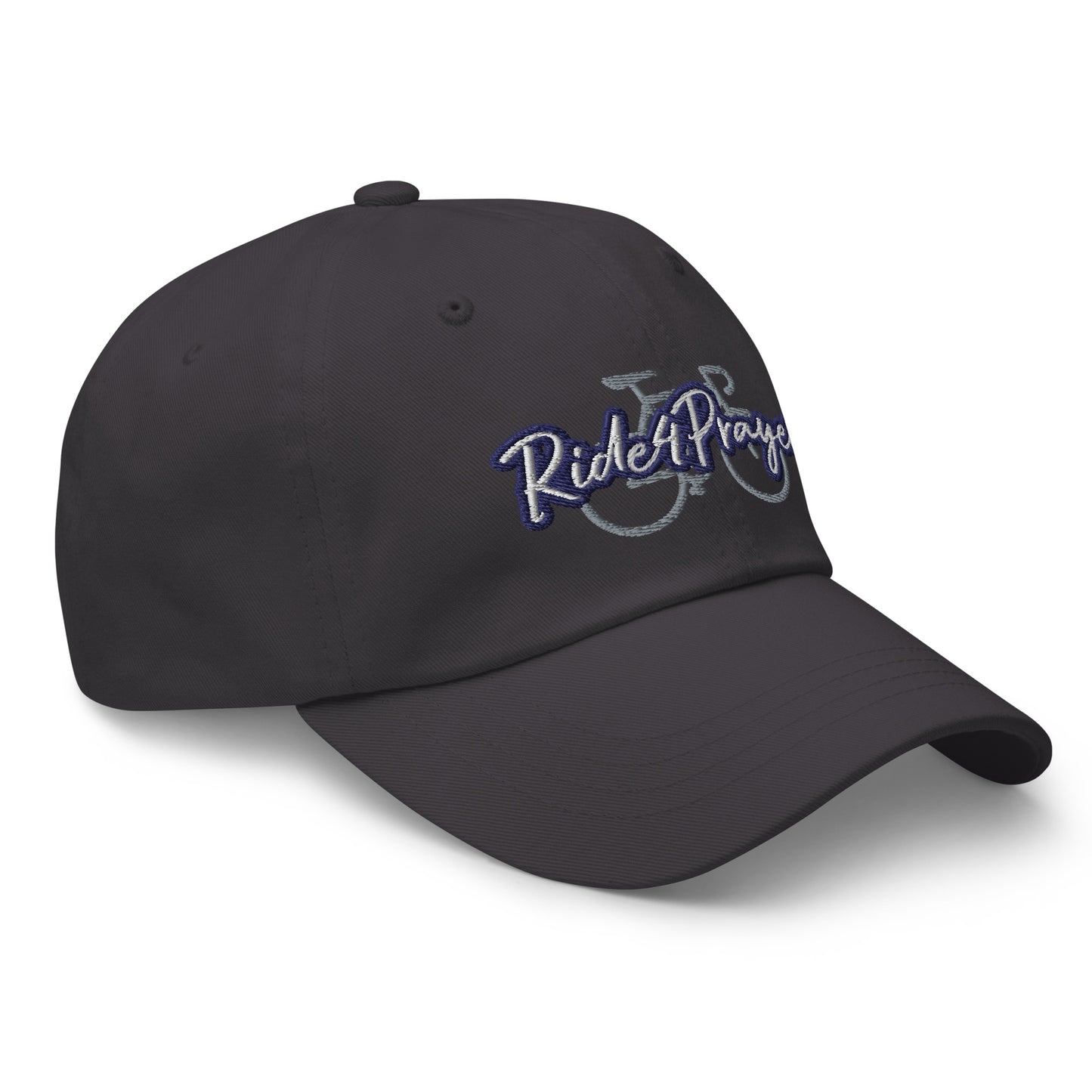 Ride4Prayer Bicycle White/Navy Stitch Hat