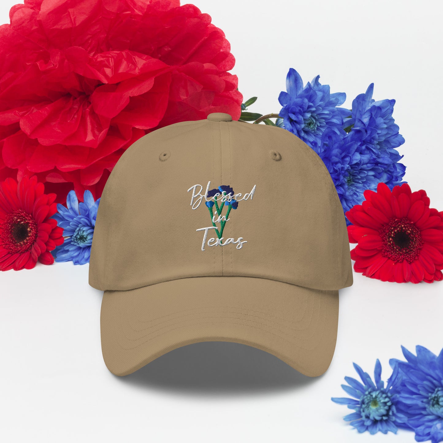 Blessed in Texas Blue Floral Hat