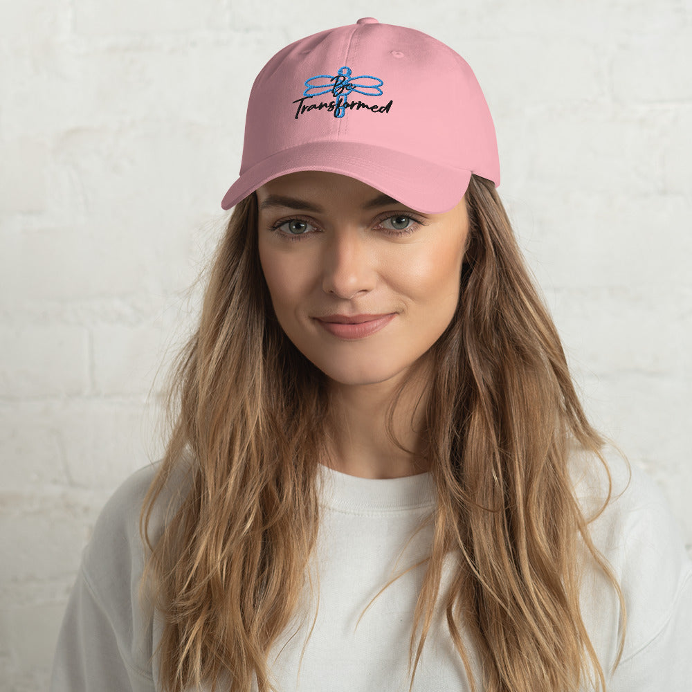 Be Transformed Blue Dragonfly/Black Stitch Hat