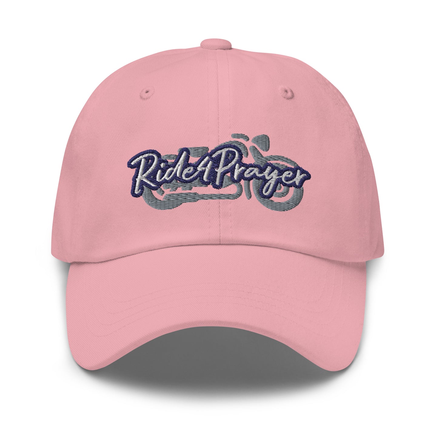 Ride4Prayer Motorcycle White/Navy Stitch Hat