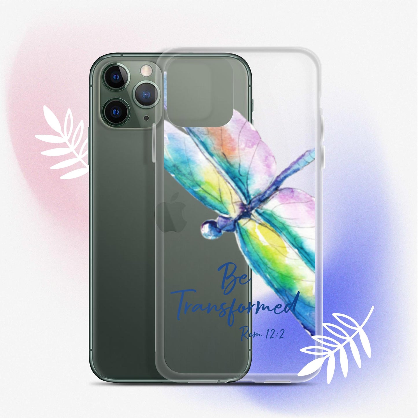 Be Transformed Colorful Dragonfly Rom 12:2 Clear Case for iPhone®