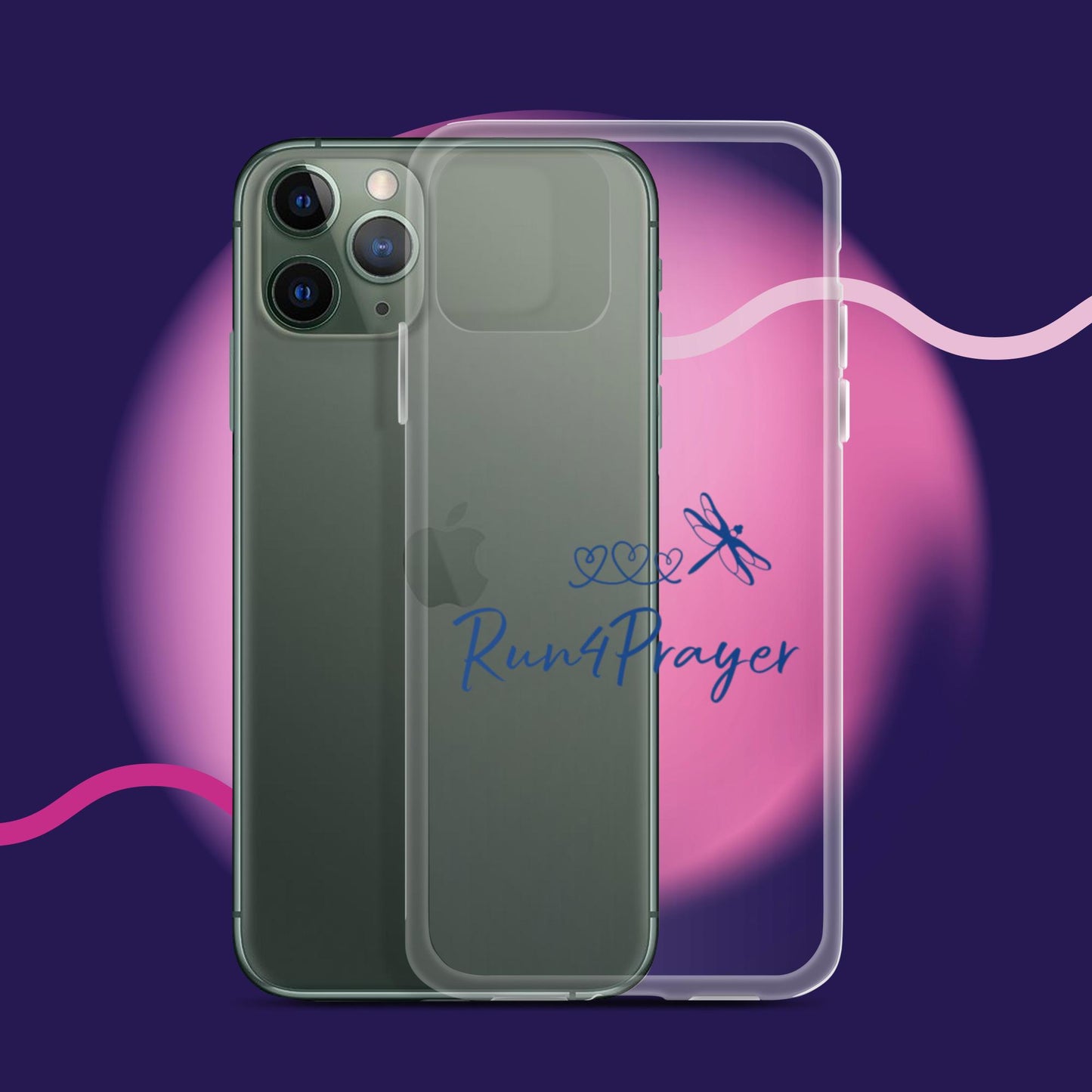 Run4Prayer Heart Path Dragonfly Clear Case for iPhone®