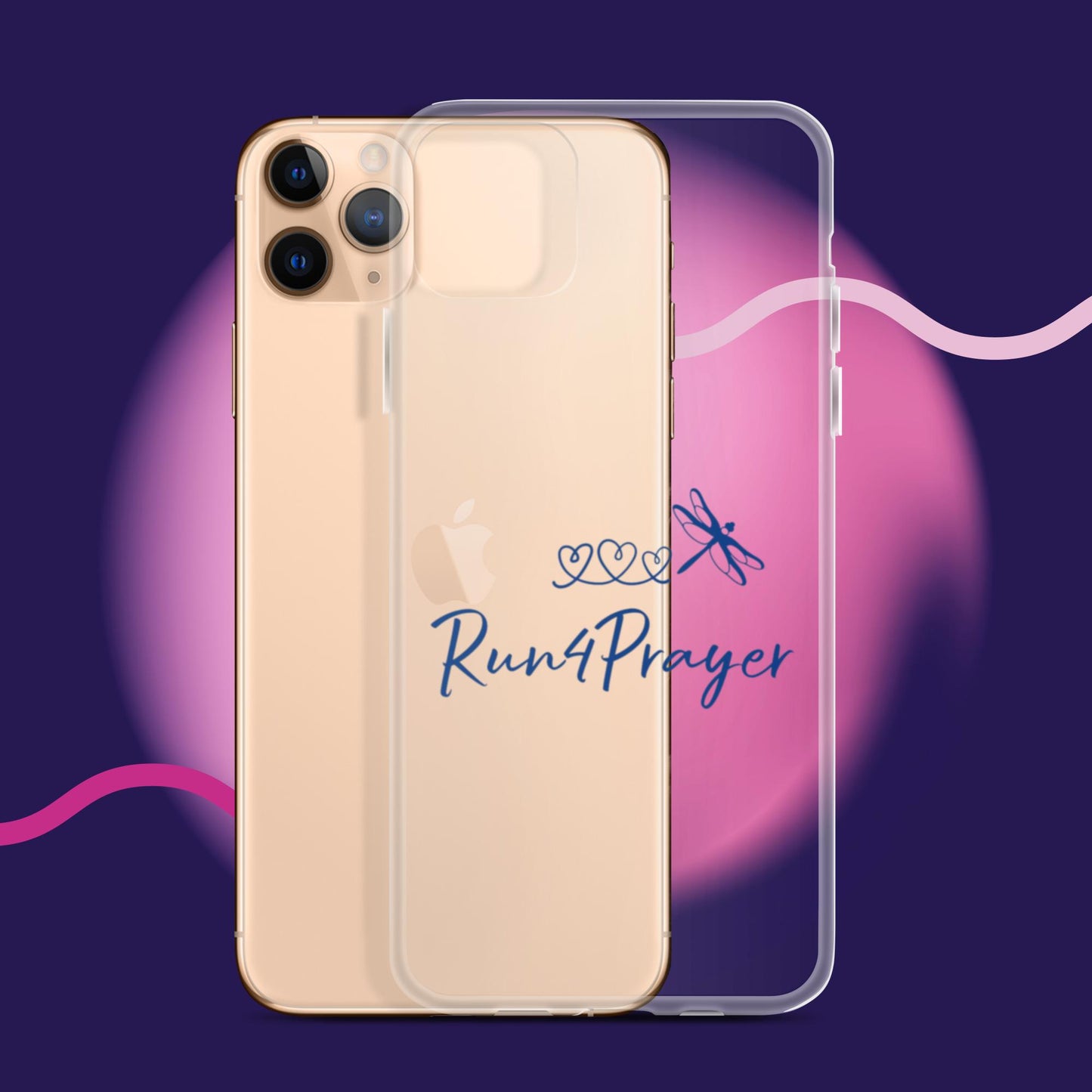 Run4Prayer Heart Path Dragonfly Clear Case for iPhone®