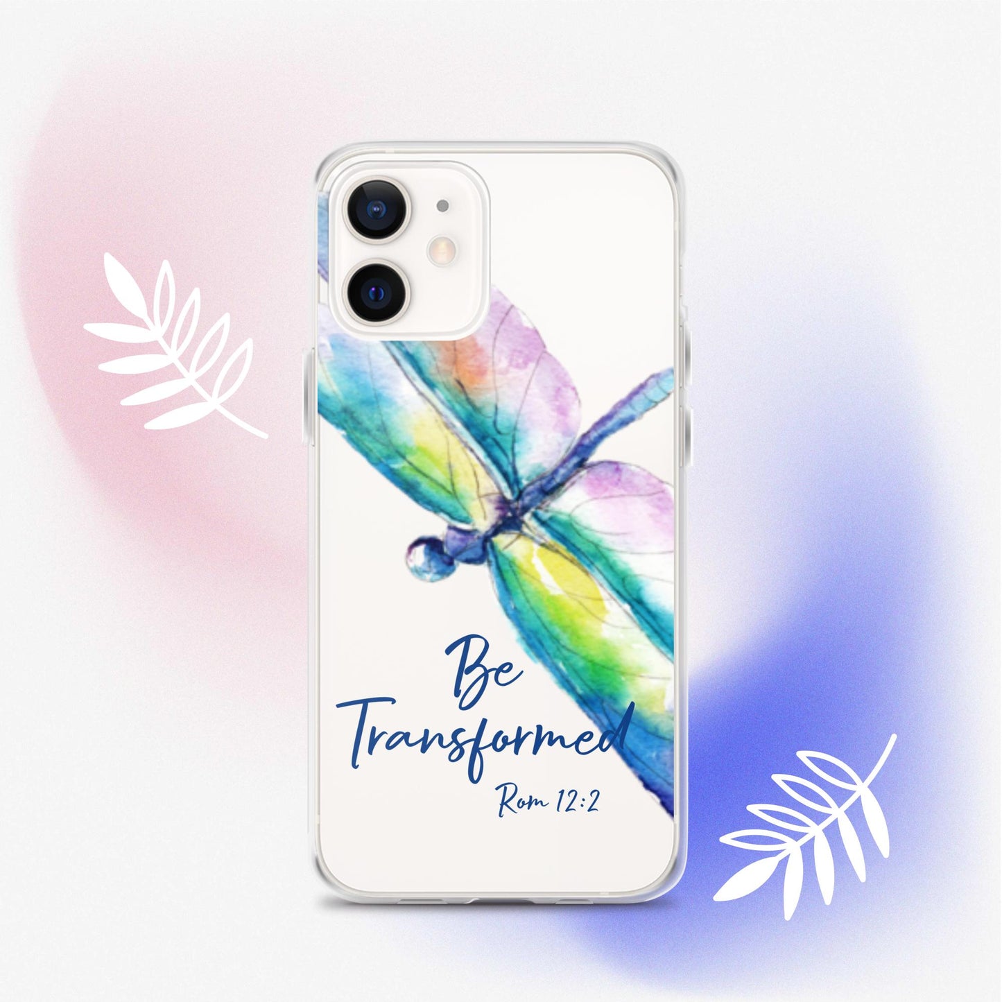 Be Transformed Colorful Dragonfly Rom 12:2 Clear Case for iPhone®