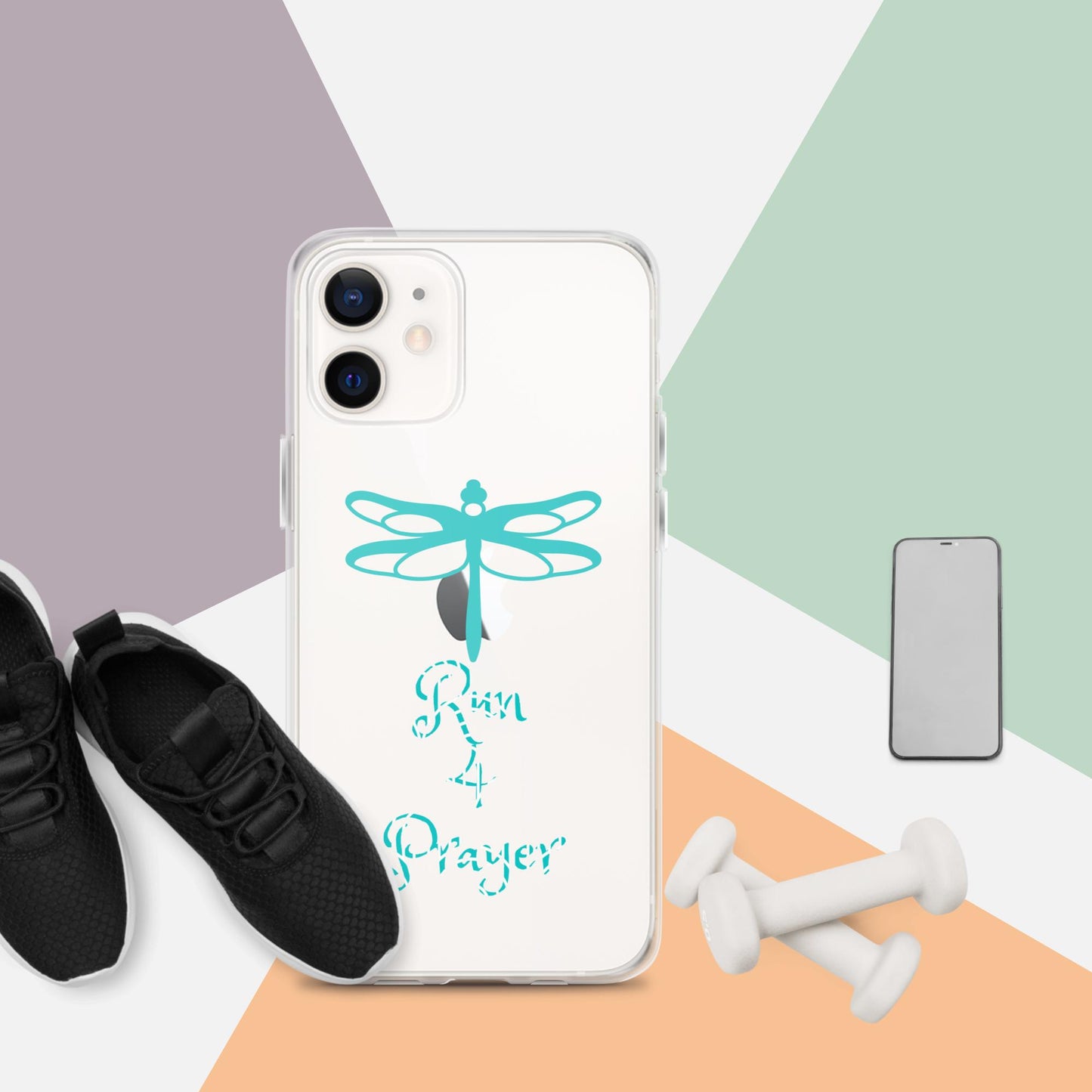 Run 4 Prayer Dragonfly Teal Clear Case for iPhone®