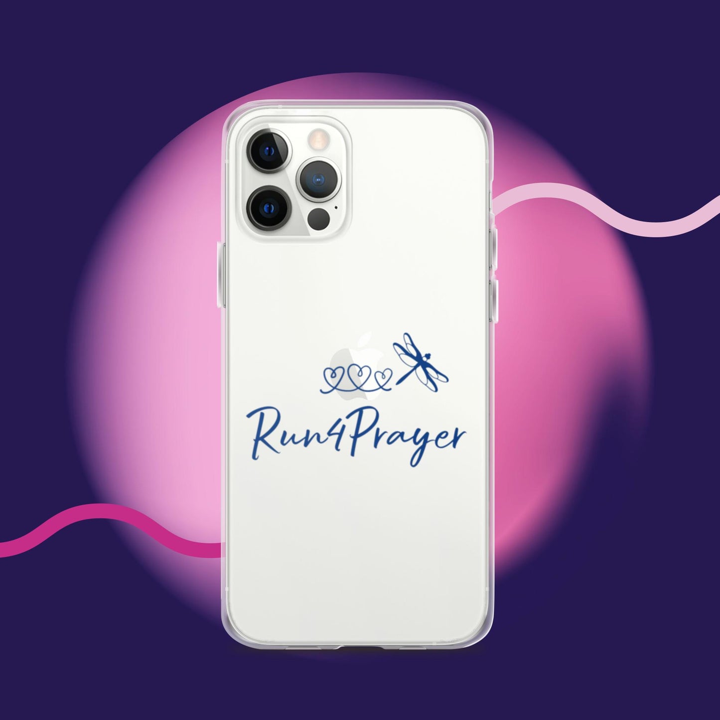 Run4Prayer Heart Path Dragonfly Clear Case for iPhone®