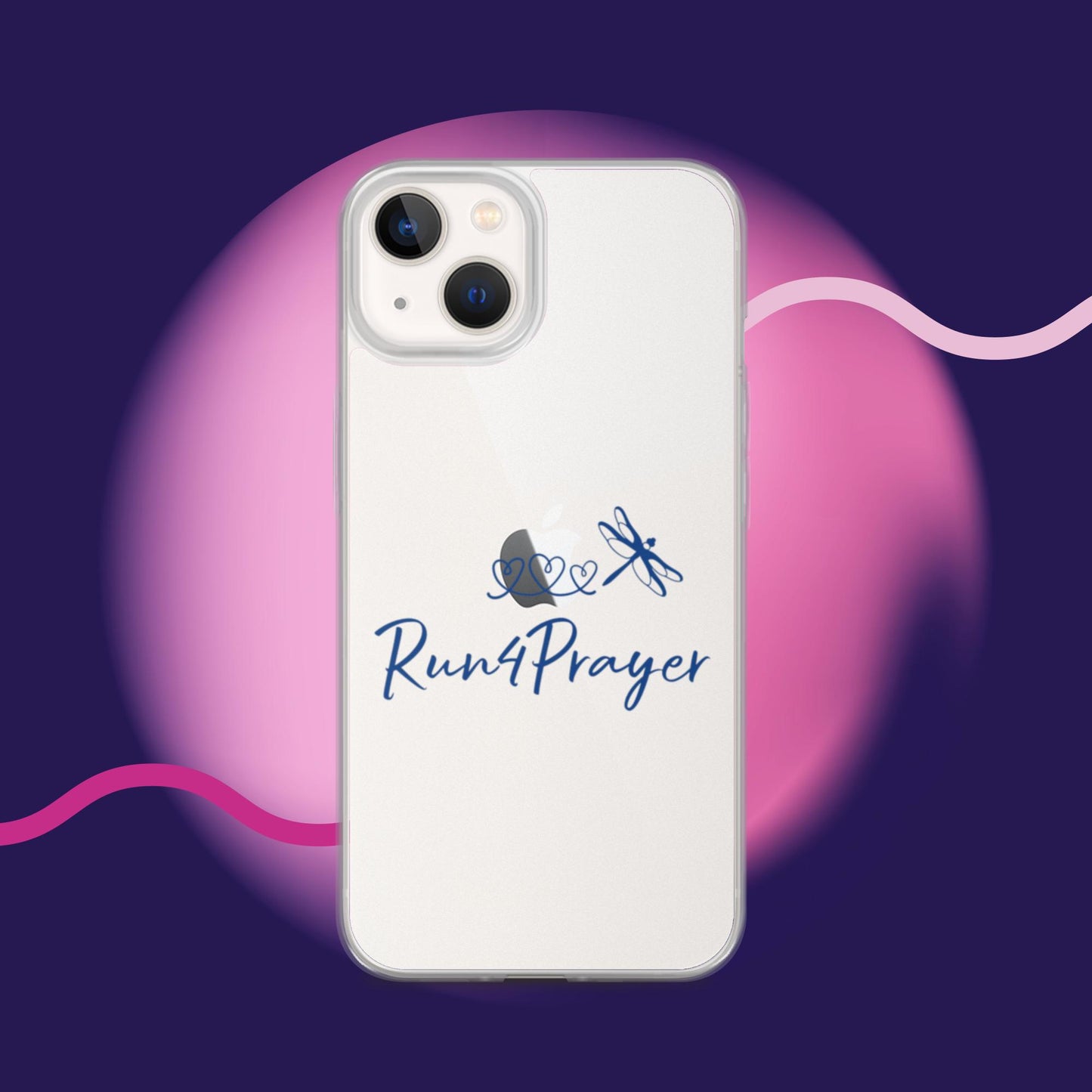 Run4Prayer Heart Path Dragonfly Clear Case for iPhone®