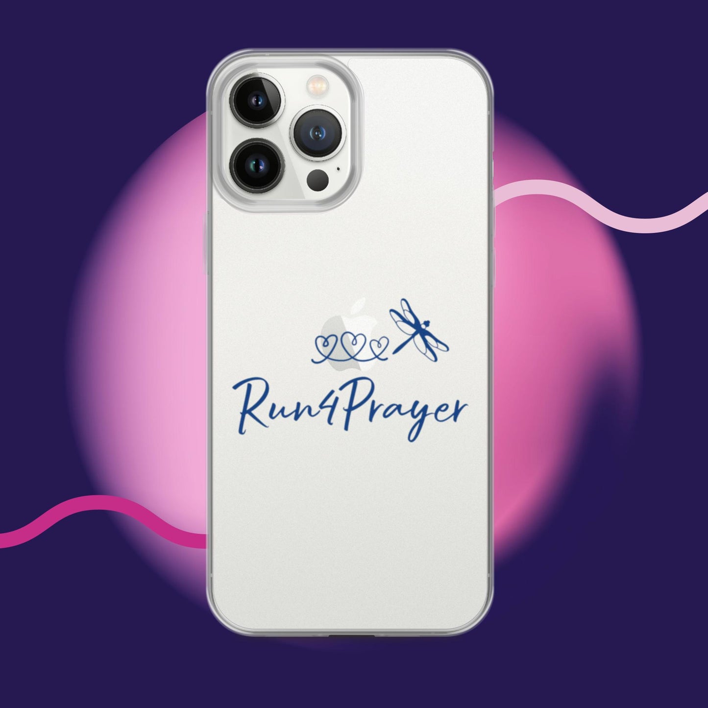 Run4Prayer Heart Path Dragonfly Clear Case for iPhone®