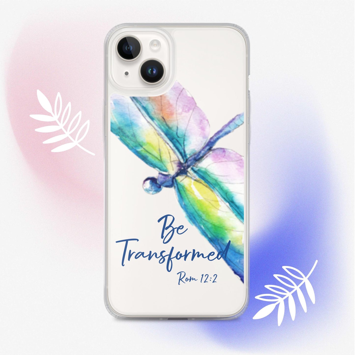 Be Transformed Colorful Dragonfly Rom 12:2 Clear Case for iPhone®