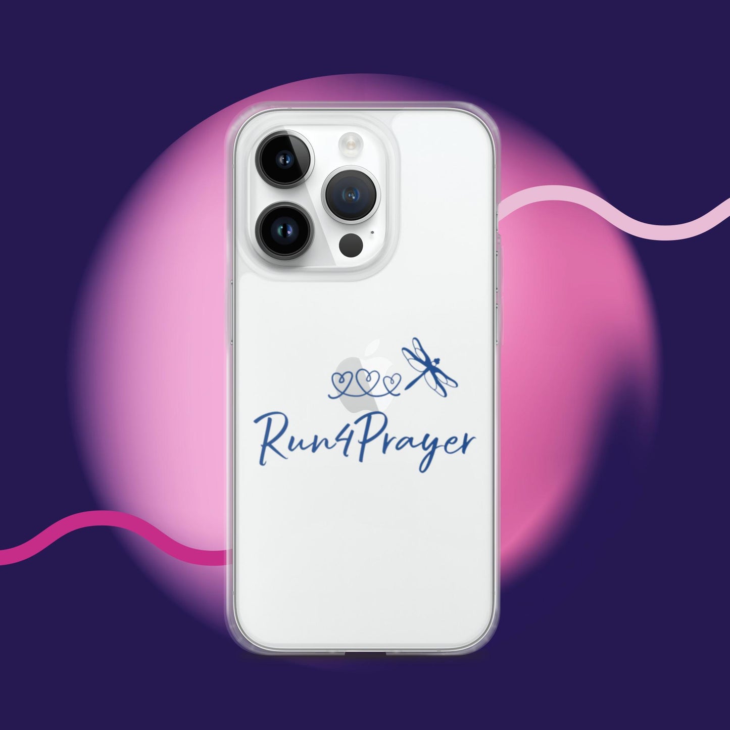 Run4Prayer Heart Path Dragonfly Clear Case for iPhone®