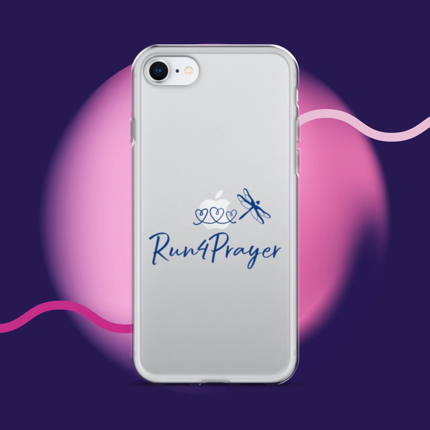 Run4Prayer Heart Path Dragonfly Clear Case for iPhone®