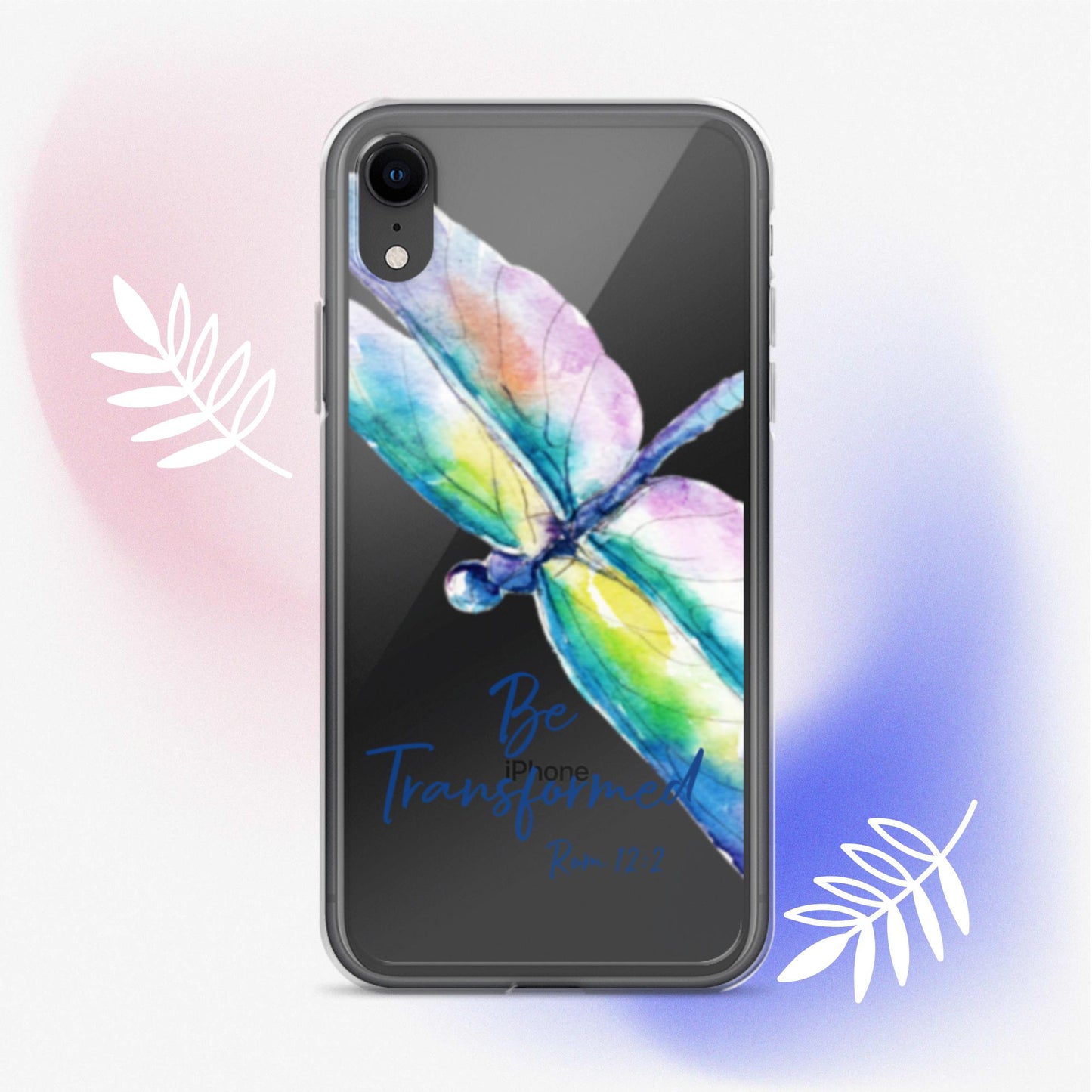 Be Transformed Colorful Dragonfly Rom 12:2 Clear Case for iPhone®