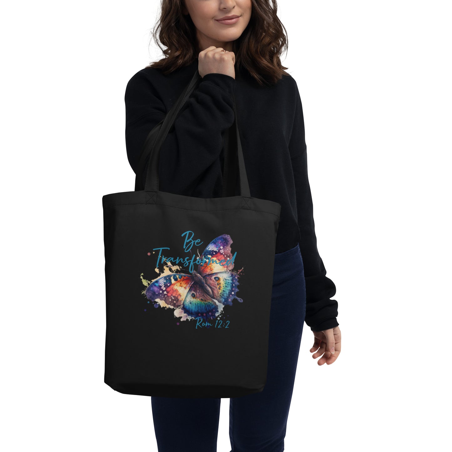 Be Transformed WC Butterfly Rom 12:2 Eco Tote Bag