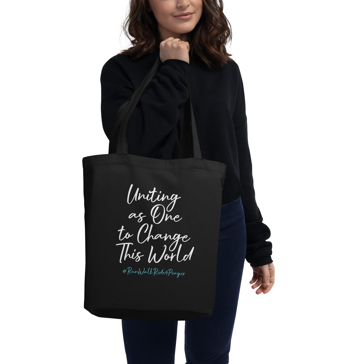 Uniting as One to Change This World #RWR4P Teal Eco Tote Bag