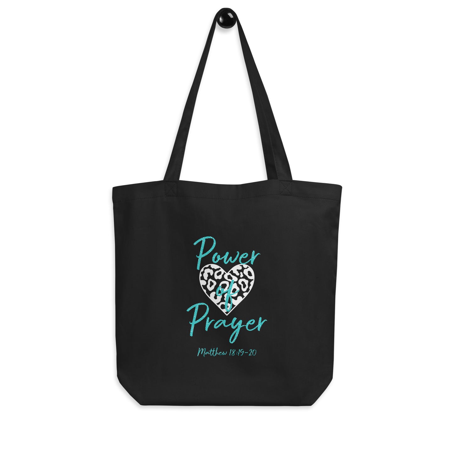 Power of Prayer Leopard Heart Matt 18:19-20 Eco Tote Bag