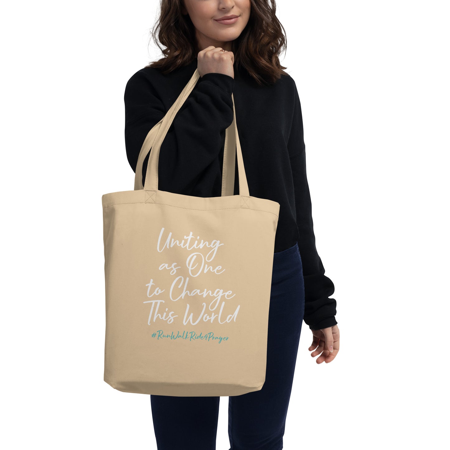 Uniting as One to Change This World #RWR4P Teal Eco Tote Bag