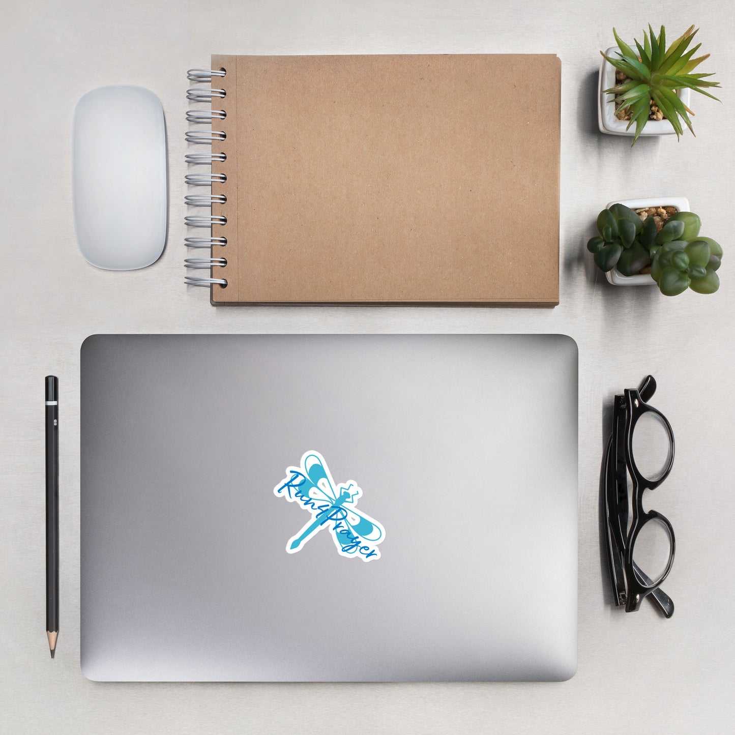 Run4Prayer Dragonfly Blue/Turquoise Bubble-free stickers