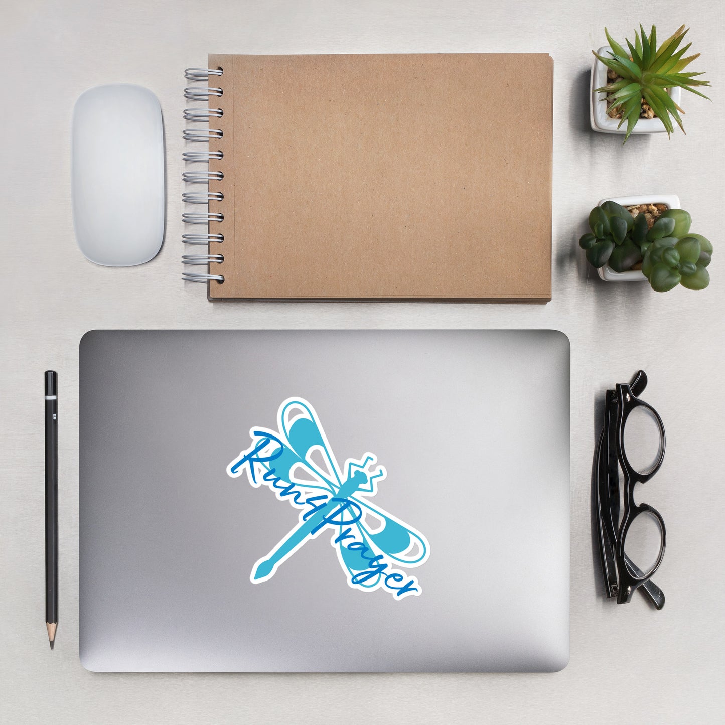 Run4Prayer Dragonfly Blue/Turquoise Bubble-free stickers
