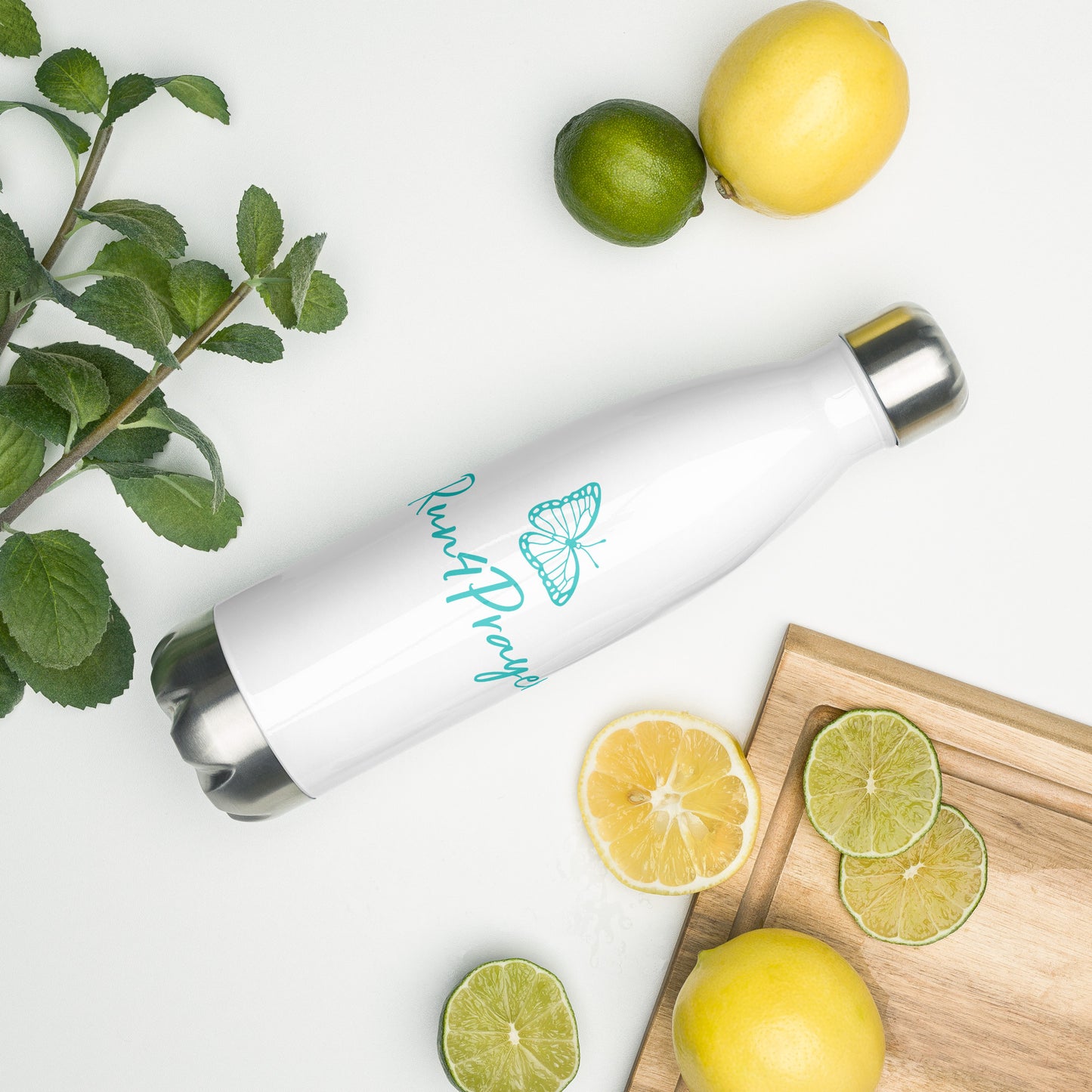 Run4Prayer Butterfly Stainless steel water bottle