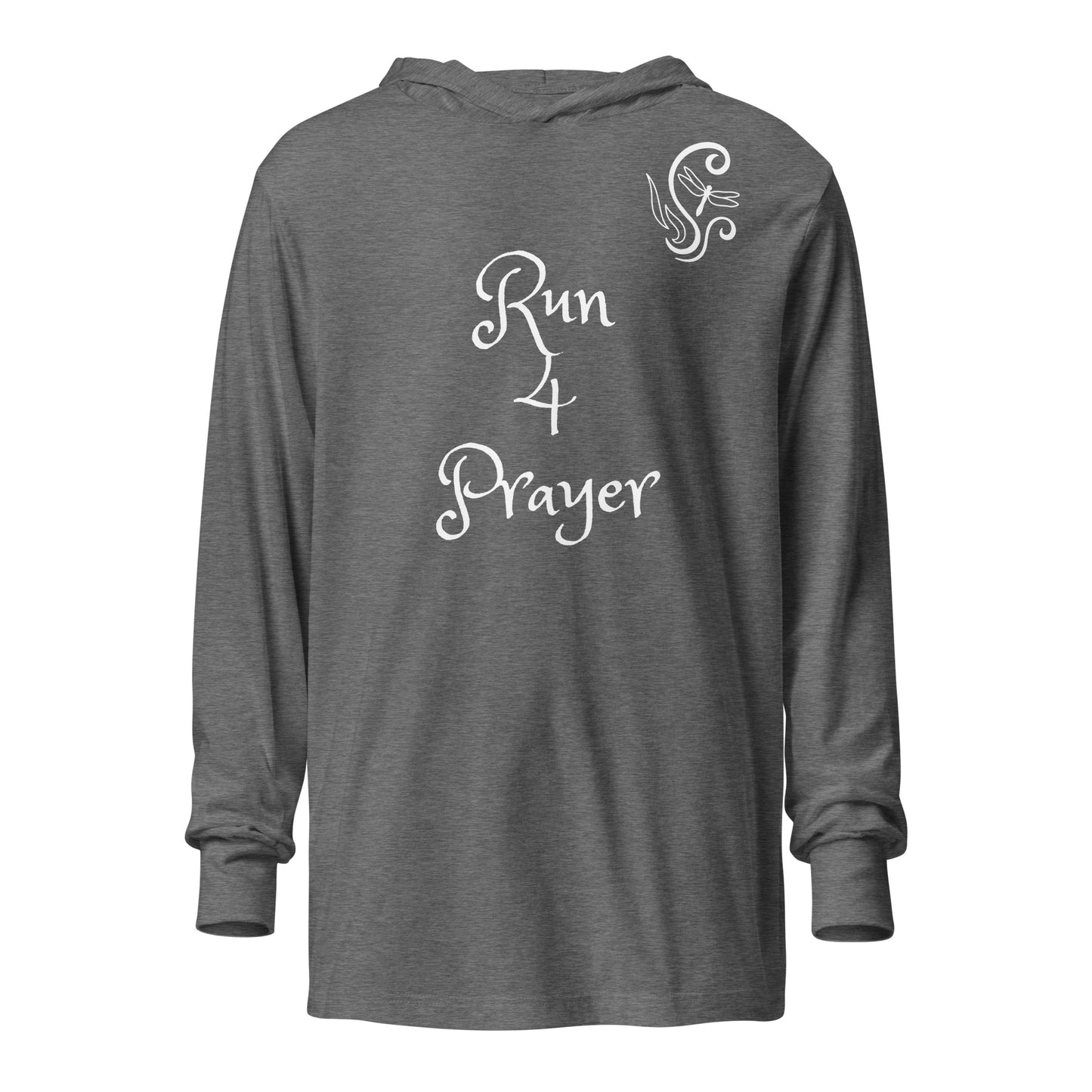 Run 4 Prayer Scroll Dragonfly Hooded long-sleeve tee