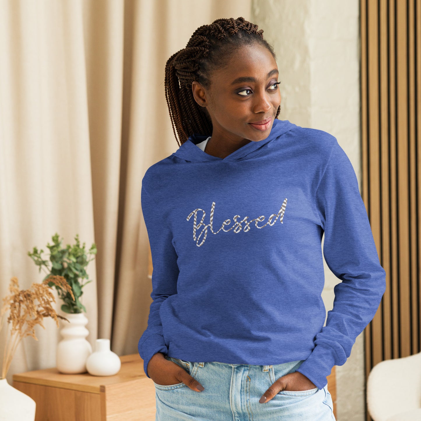 Blessed Hooded long-sleeve tee