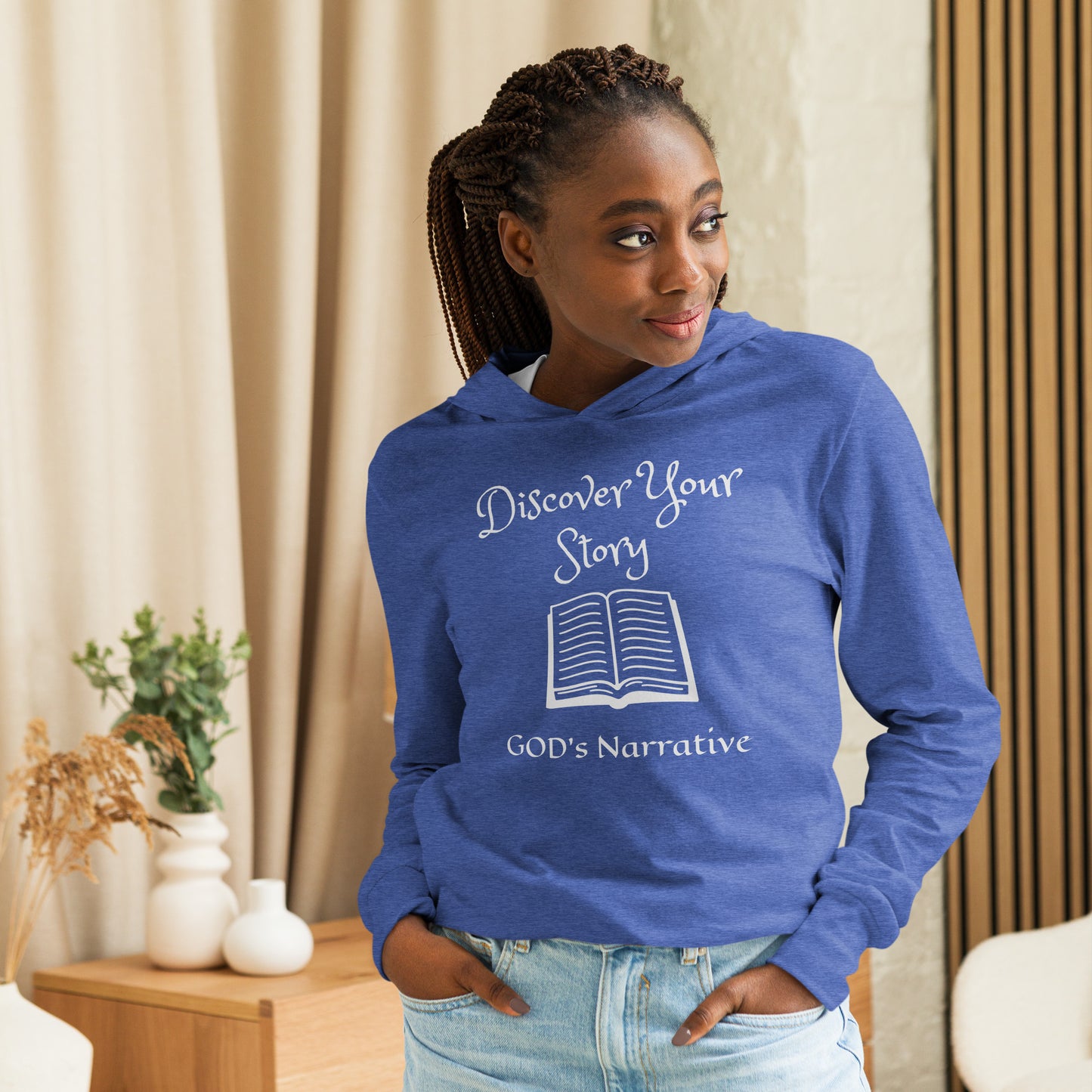 Discover Your Story Hooded long-sleeve tee