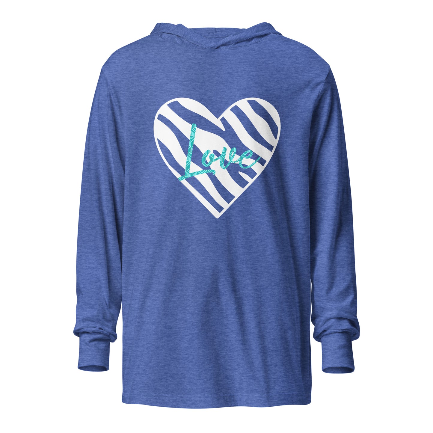 Zebra Heart Love Hooded long-sleeve tee