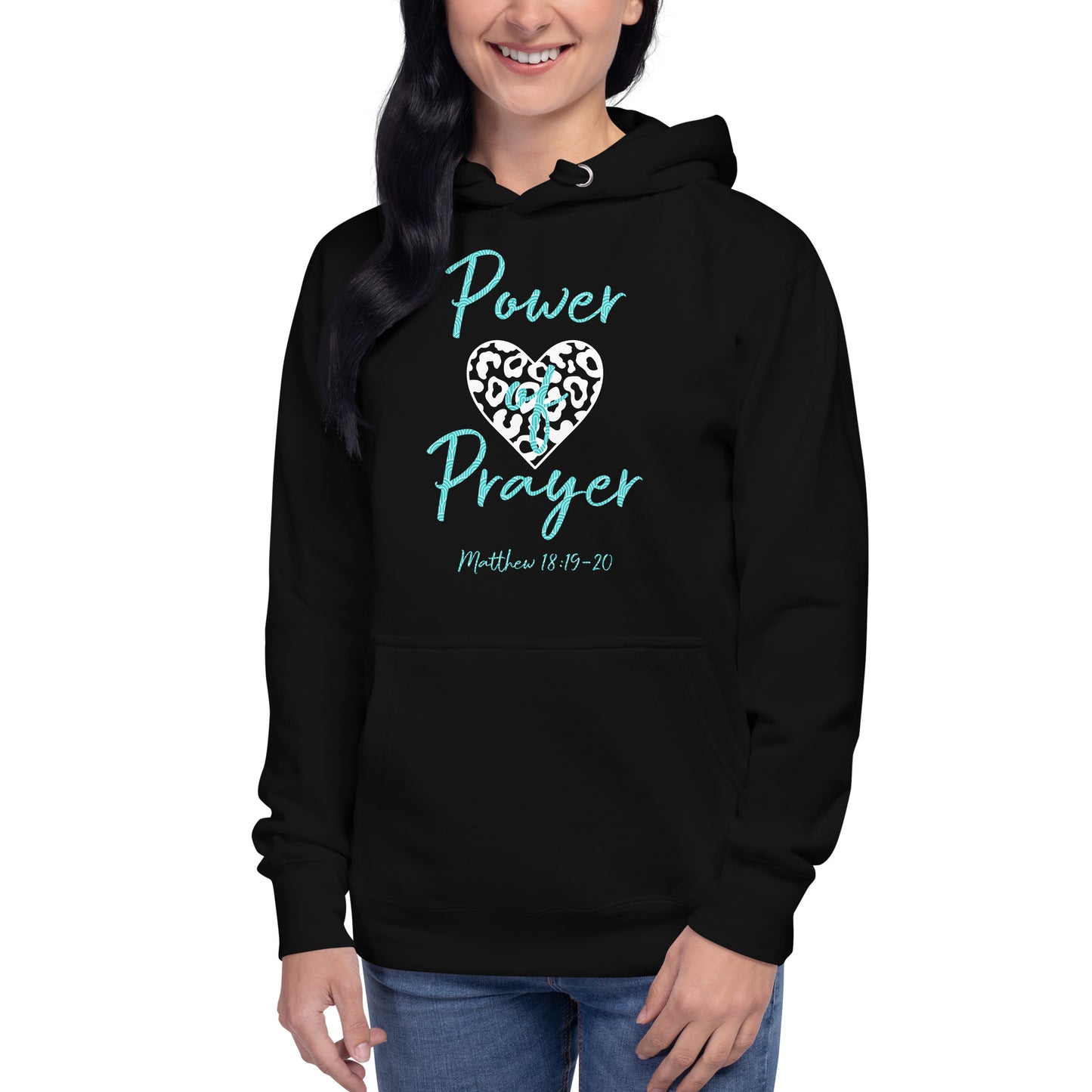 Power of Prayer Leopard Heart Matt 18:19-20 Unisex Hoodie