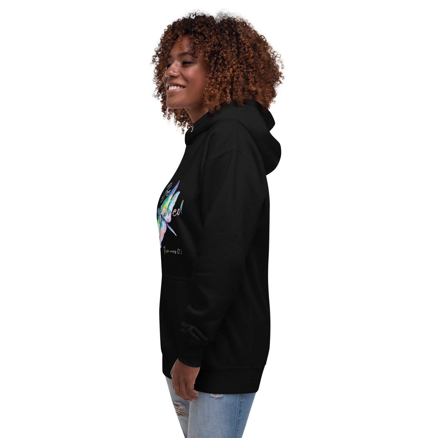 Be Transformed Colorful Dragonfly Rom 12:2 Unisex Hoodie