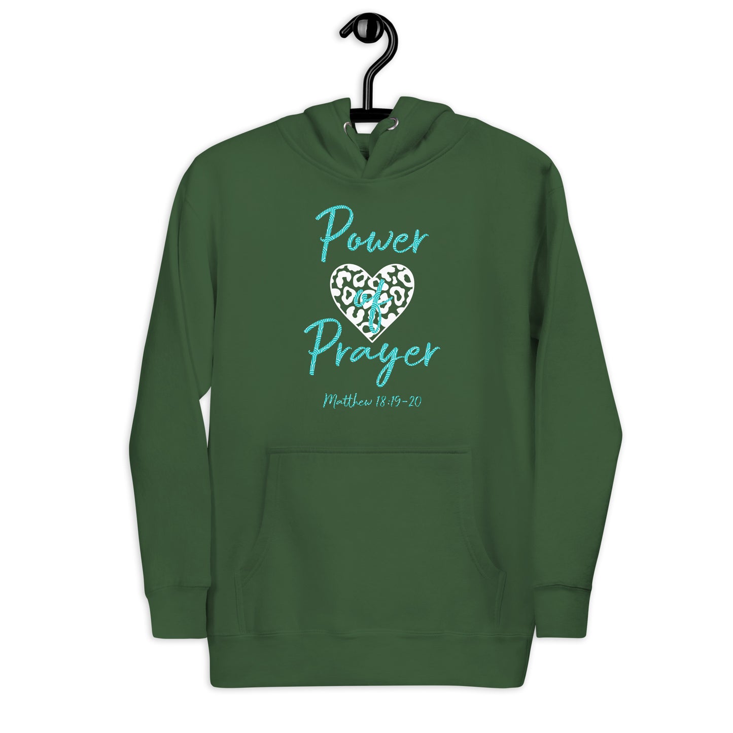 Power of Prayer Leopard Heart Matt 18:19-20 Unisex Hoodie