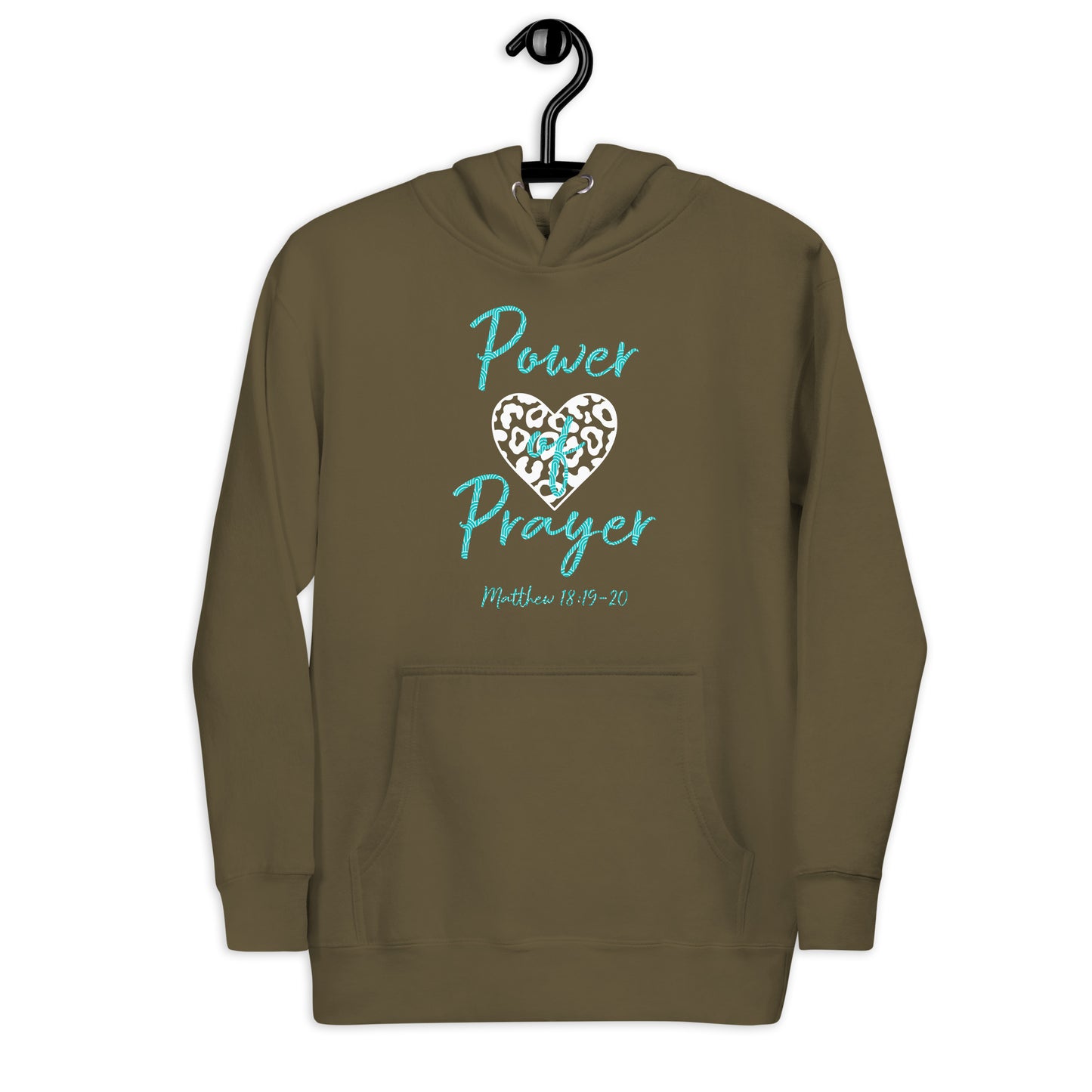Power of Prayer Leopard Heart Matt 18:19-20 Unisex Hoodie