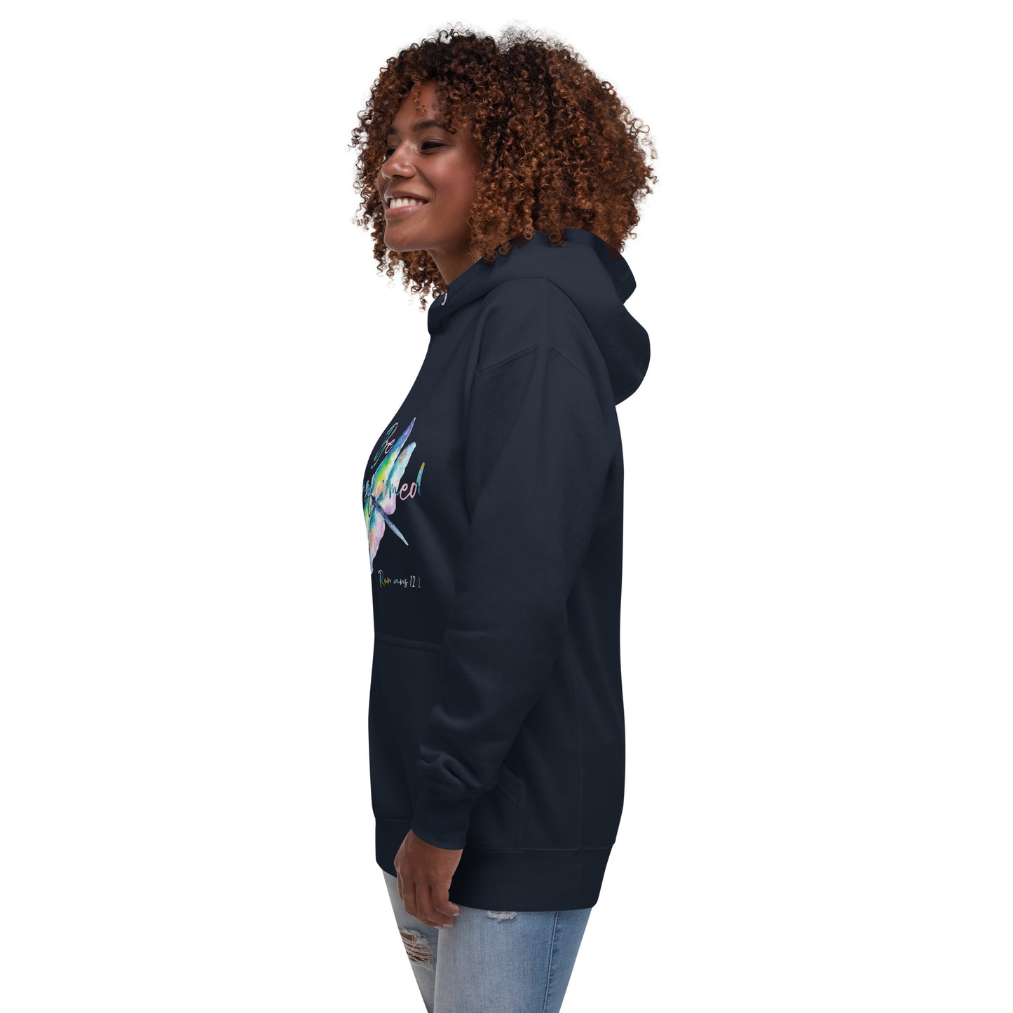 Be Transformed Colorful Dragonfly Rom 12:2 Unisex Hoodie