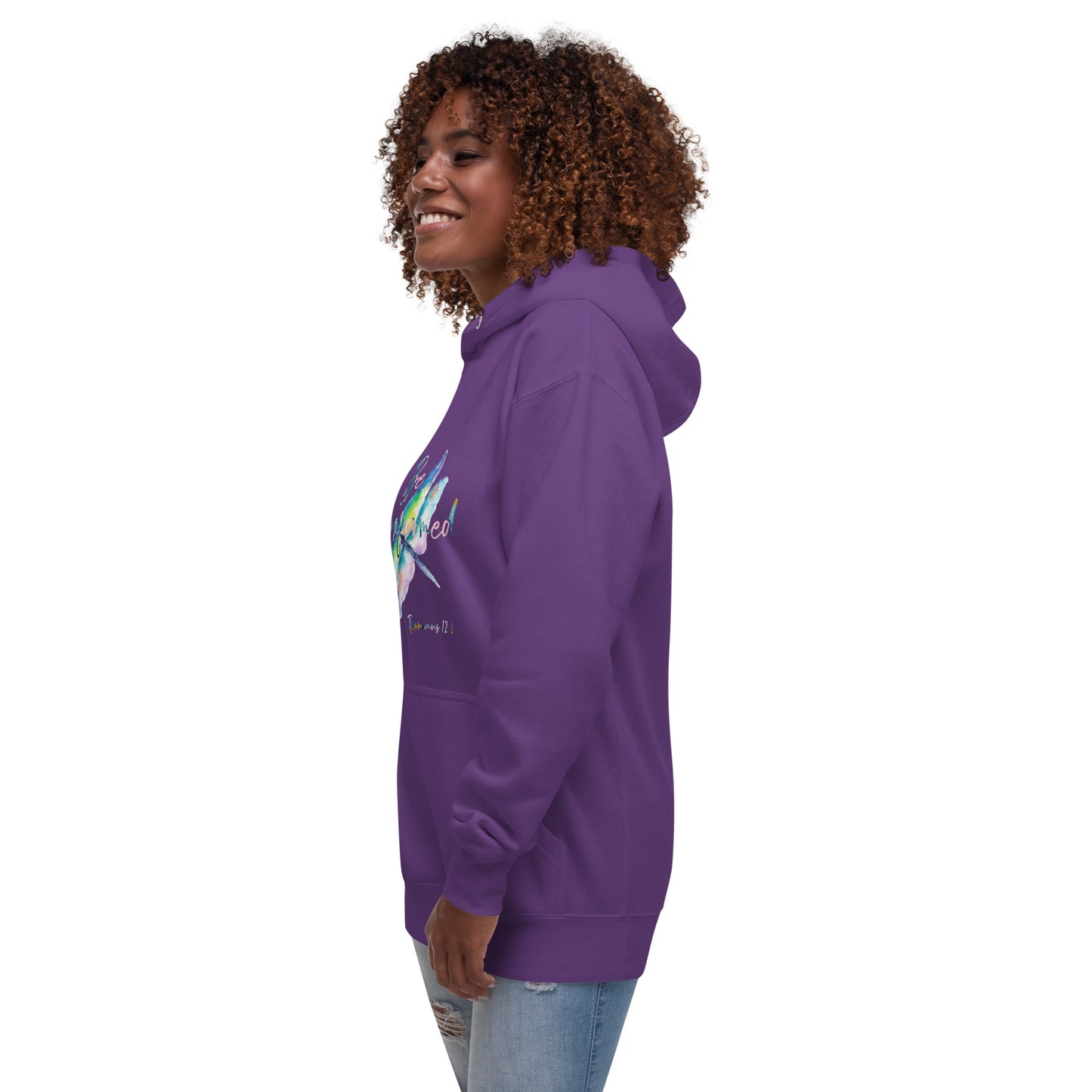 Be Transformed Colorful Dragonfly Rom 12:2 Unisex Hoodie