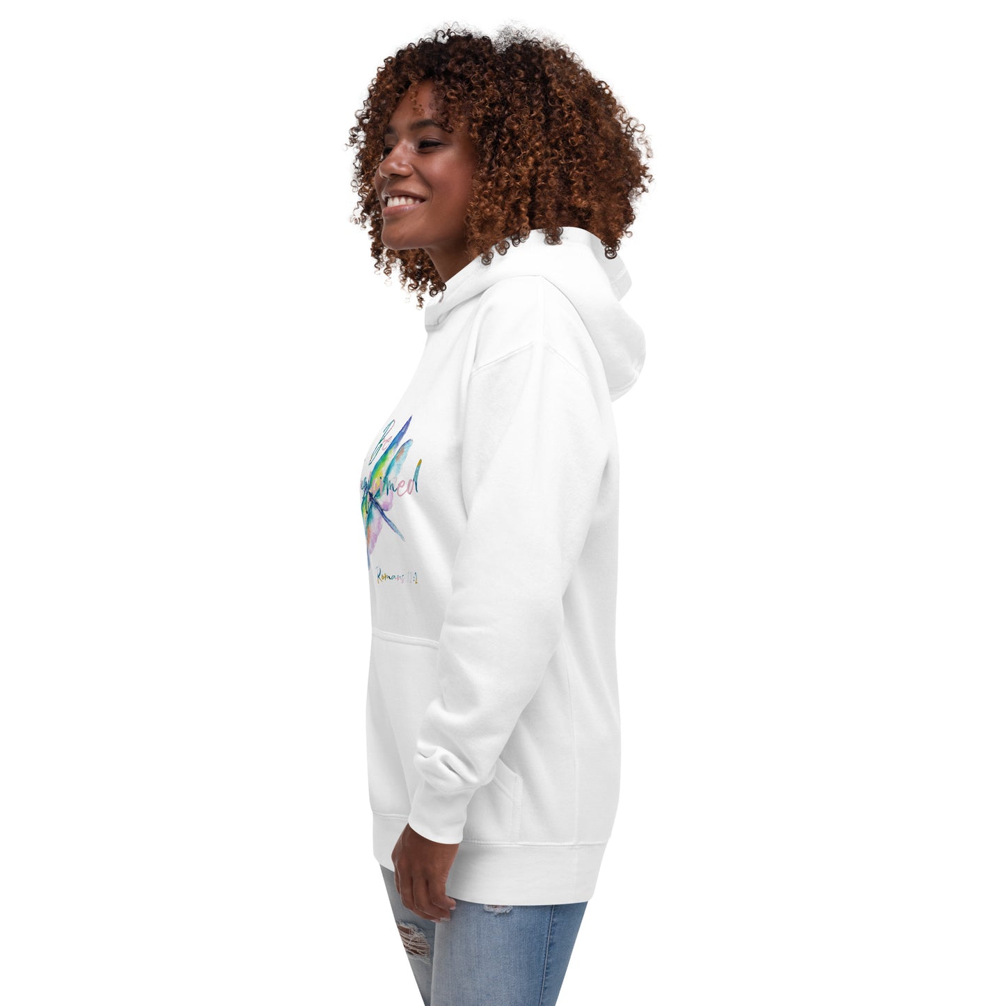 Be Transformed Colorful Dragonfly Rom 12:2 Unisex Hoodie