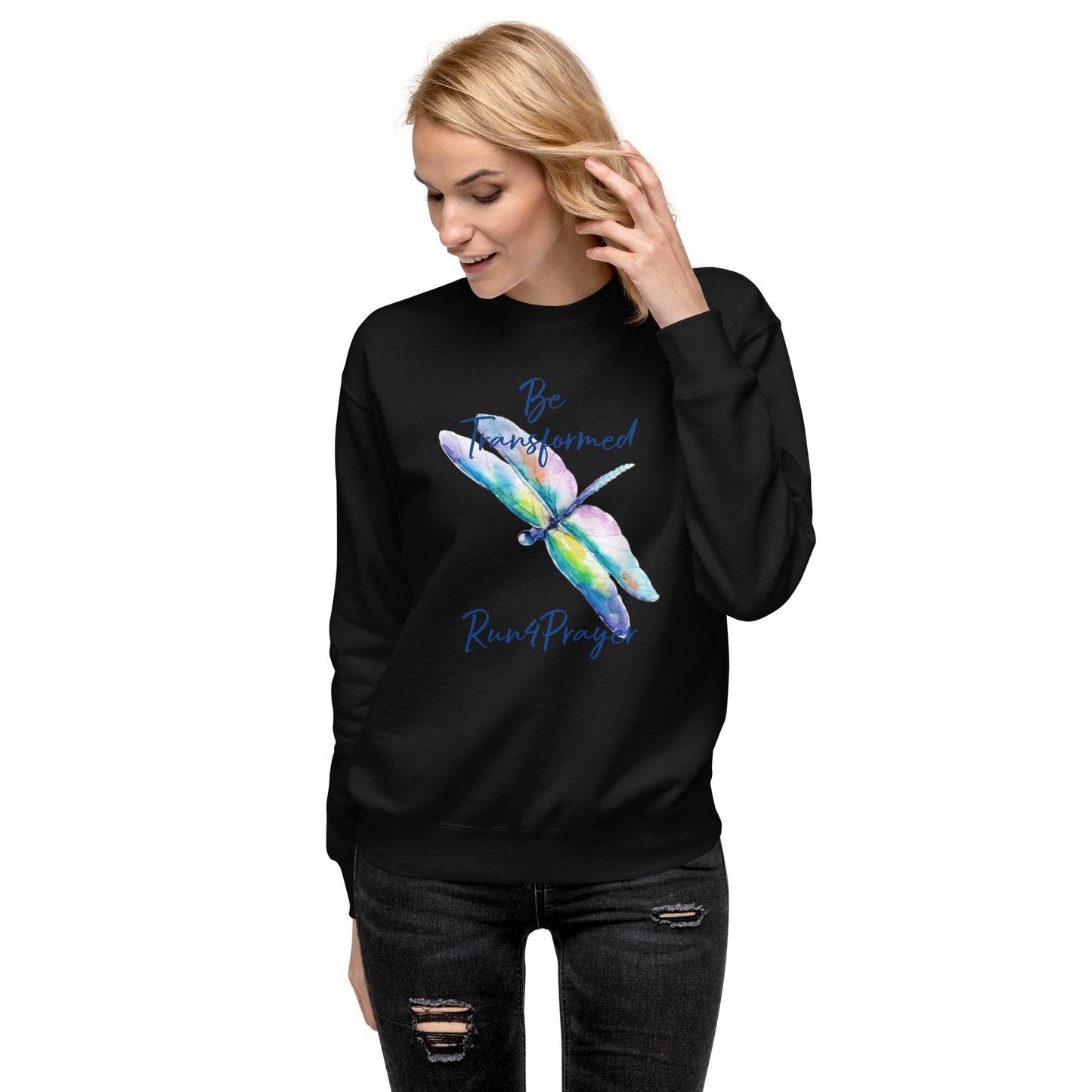 Be Transformed Colorful Dragonfly/ Run4Prayer Unisex Sweatshirt