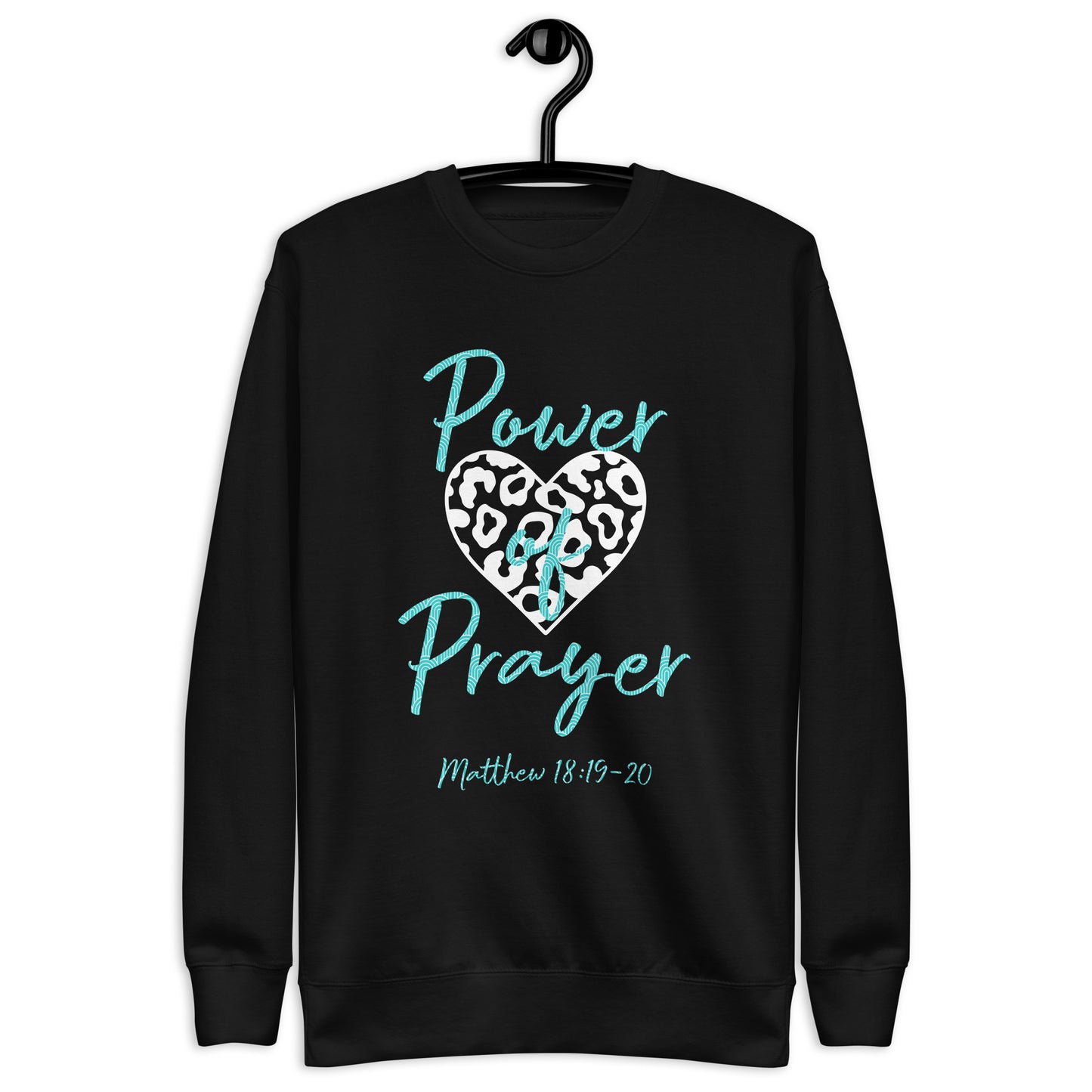Power of Prayer Leopard Heart Matt 18:19-20 Unisex Sweatshirt