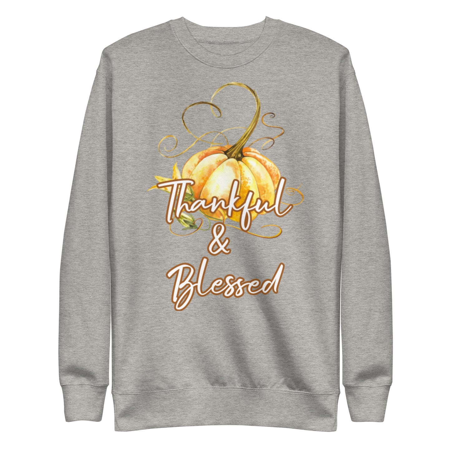 Thankful & Blessed Pumpkin Heart Unisex Sweatshirt