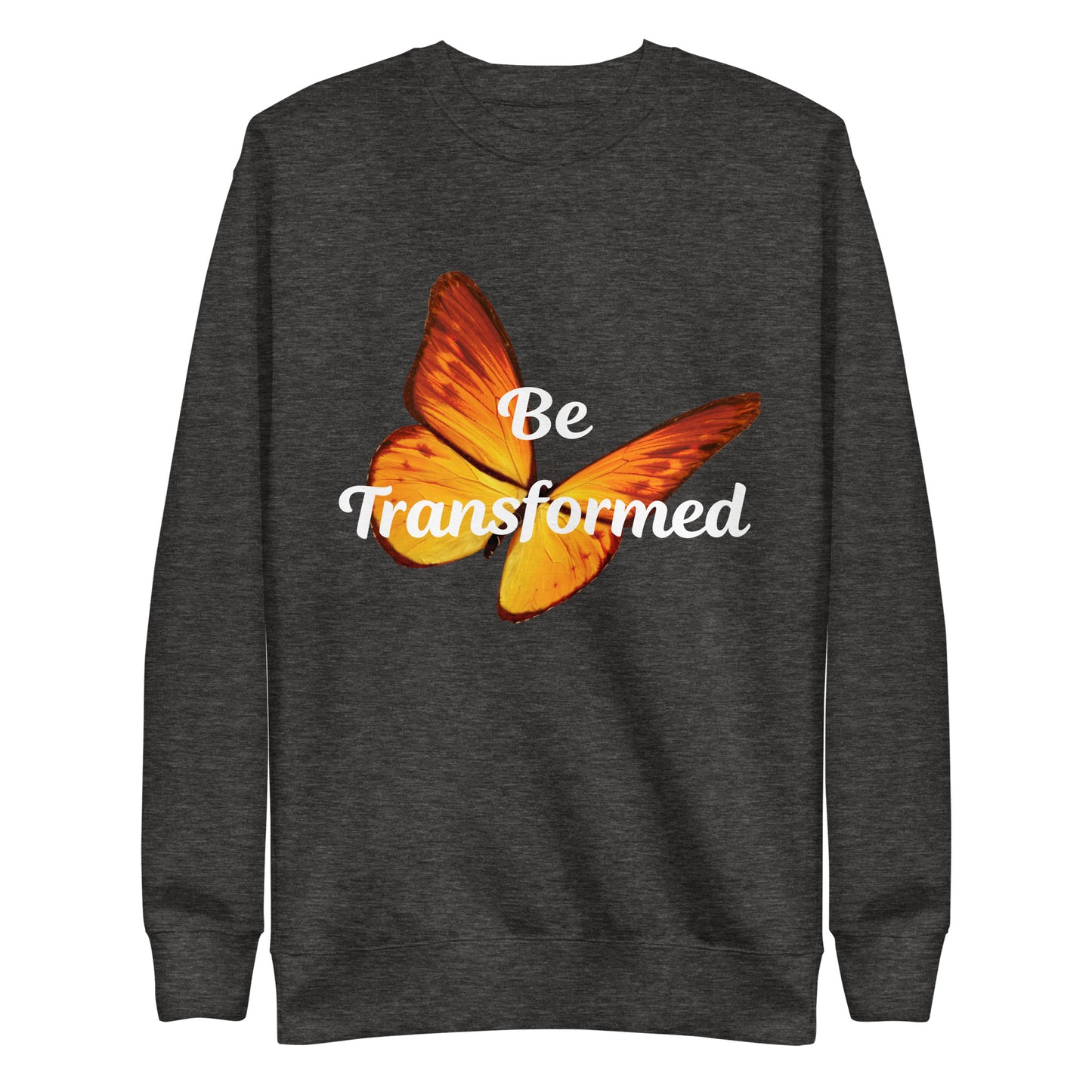 Be Transformed Orange Butterfly Unisex Sweatshirt